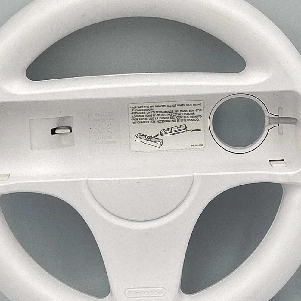 Nintendo Wii Wheel Set of 2 White RVL-024 Mario Kart Racing Official OEM